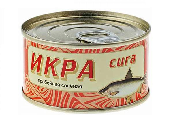  Икра Сига пробойная соленая 120 г в интернет-магазине продуктов с Преображенского рынка Apeti.ru