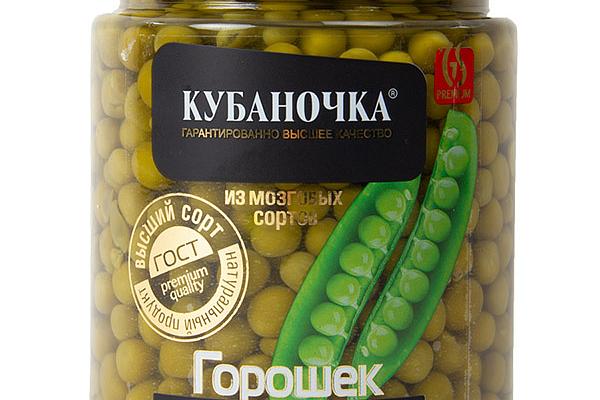  Горошек зеленый "Кубаночка" 460 г в интернет-магазине продуктов с Преображенского рынка Apeti.ru