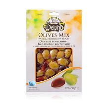 Оливки и маслины Delphi каламата с косточкой в рассоле 250 г 