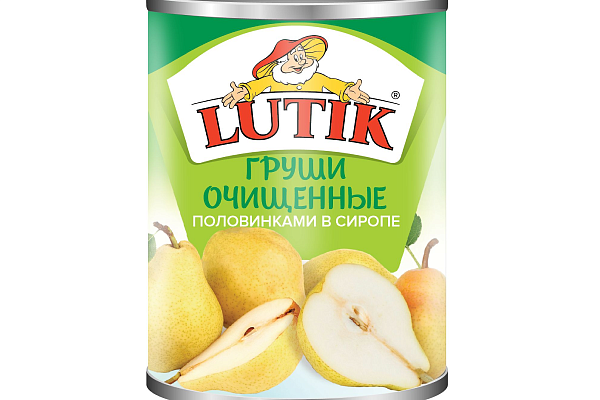  Груши LUTIK очищенные в сиропе 850 мл в интернет-магазине продуктов с Преображенского рынка Apeti.ru