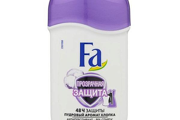  Антиперспирант Fa прозрачная защита пудровый аромат хлопка 50 мл в интернет-магазине продуктов с Преображенского рынка Apeti.ru