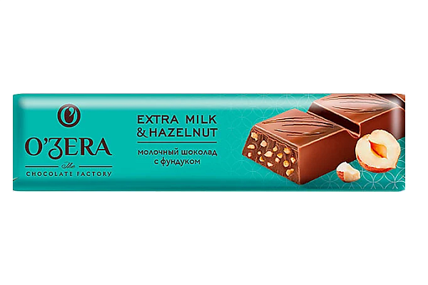  Шоколад O'Zera молочный extra milk&hazelnut 45 г в интернет-магазине продуктов с Преображенского рынка Apeti.ru