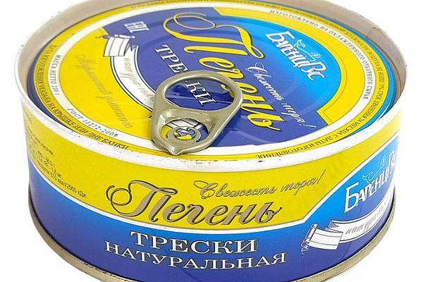  Печень трески БаренцРус натуральная высший сорт 230 г в интернет-магазине продуктов с Преображенского рынка Apeti.ru