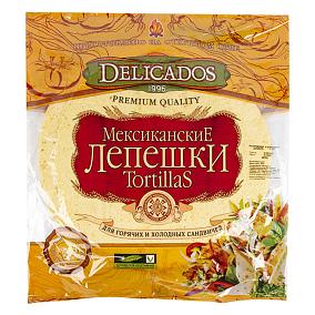  Лепешки Delicados Tortillas пшеничные сырные 6 шт 400 г в интернет-магазине продуктов с Преображенского рынка Apeti.ru