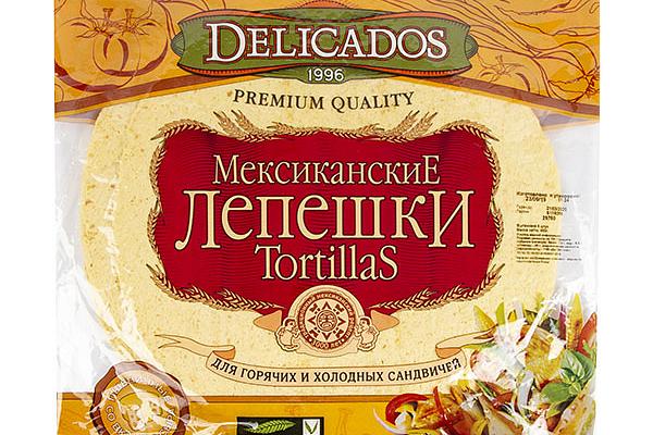  Лепешки Delicados Tortillas пшеничные сырные 6 шт 400 г в интернет-магазине продуктов с Преображенского рынка Apeti.ru