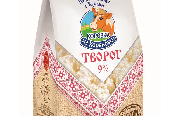  Творог Коровка из Кореновки 9,0% 340 г в интернет-магазине продуктов с Преображенского рынка Apeti.ru
