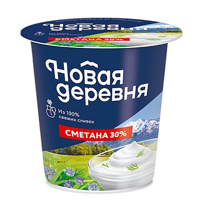 Сметана Новая Деревня 30% 315 г БЗМЖ