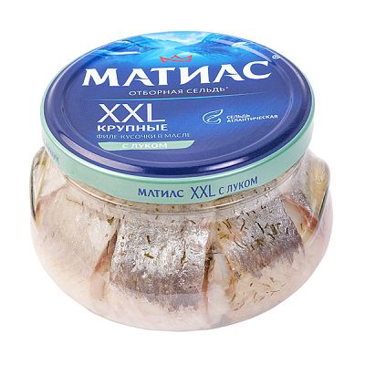 Сельдь Матиас филе кусочками с луком 260 г