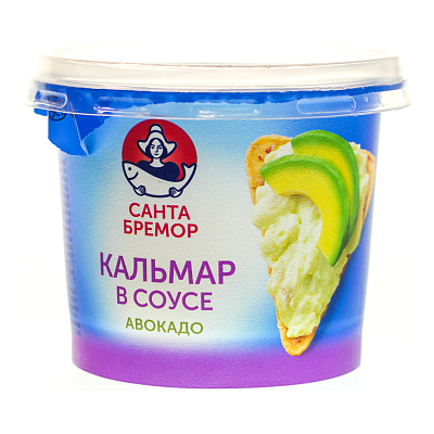 Паста с кальмаром рубленым в сливочном соусе с авокадо Санта Бремор 150 г