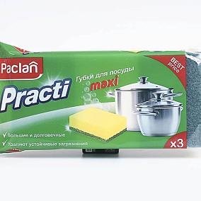  Губки для посуды Paclan Practi Maxi поролоновые 3 шт в интернет-магазине свежих фермерских продуктов Apeti.ru