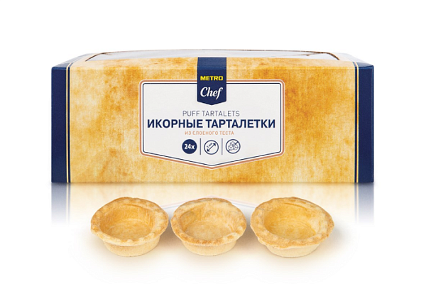  Тарталетки для икры из слоеного теста METRO Chef, 135г в интернет-магазине продуктов с Преображенского рынка Apeti.ru