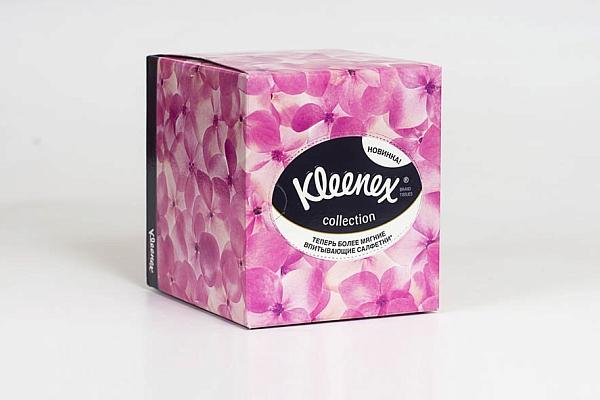  Салфетки в коробке Kleenex Collection двухслойные 100 шт в интернет-магазине продуктов с Преображенского рынка Apeti.ru