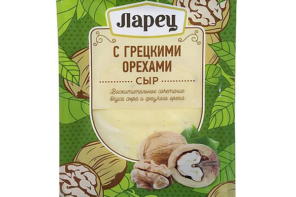  Сыр Ларец с грецкими орехами 50% ломтики 125 г в интернет-магазине продуктов с Преображенского рынка Apeti.ru