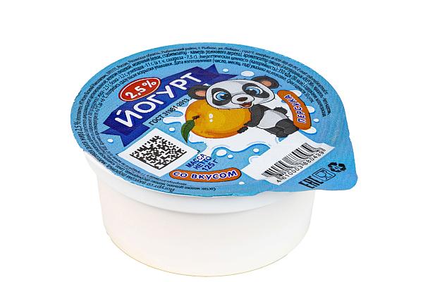  Йогурт со вкусом персика 2,5 % 125 г, Рязанская область в интернет-магазине продуктов с Преображенского рынка Apeti.ru