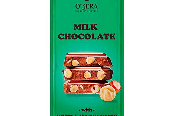  Шоколад O'Zera молочный с цельным фундуком 90 г в интернет-магазине продуктов с Преображенского рынка Apeti.ru