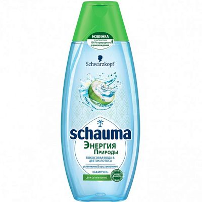 Шампунь Schauma кокосовая вода цветок лотоса 400 мл
