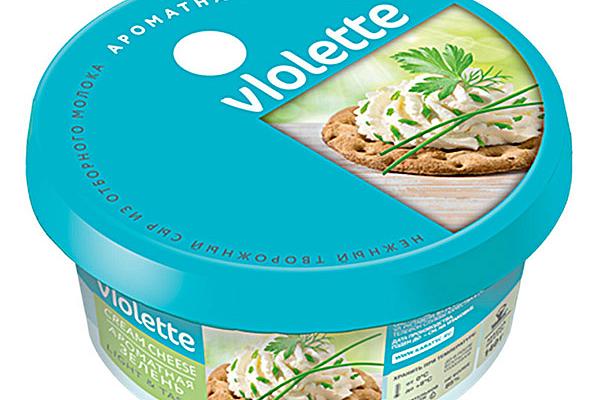  Сыр творожный Violette ароматная зелень 140 г в интернет-магазине продуктов с Преображенского рынка Apeti.ru