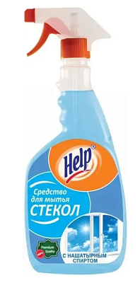 Средство для мытья стекол Help с нашатырным спиртом 0,5л
