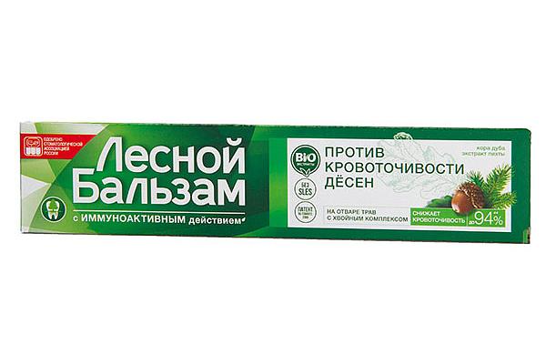  Зубная паста Лесной Бальзам против кровоточивости десен кора дуба экстракт пихты 75 мл в интернет-магазине продуктов с Преображенского рынка Apeti.ru