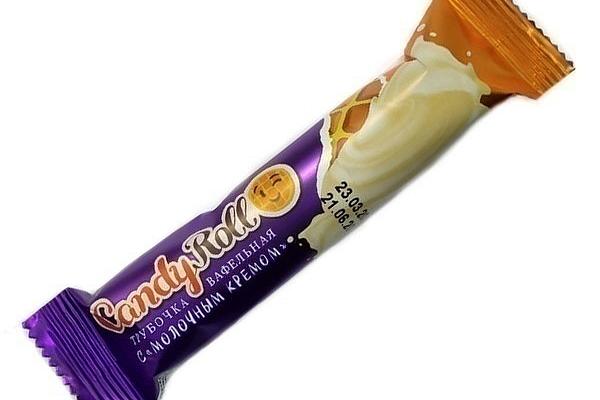  Трубочка вафельная Candy Roll с молочным кремом 35 г в интернет-магазине продуктов с Преображенского рынка Apeti.ru