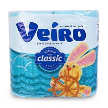 Туалетная бумага Veiro Classic Морской Бриз двухслойная 4 шт