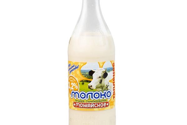  Молоко Можайское 3,2% БЗМЖ 0,45 л ст/б в интернет-магазине продуктов с Преображенского рынка Apeti.ru