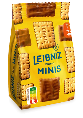 Печенье Leibniz Minis бисквитное с шоколадом 125 г