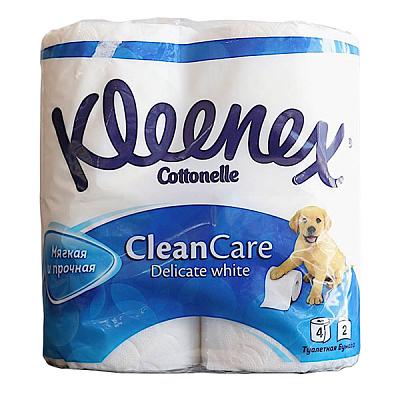  Туалетная бумага Kleenex 2-слойная delicate white 4 шт в интернет-магазине свежих фермерских продуктов Apeti.ru