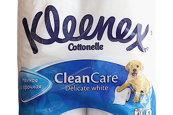  Туалетная бумага Kleenex 2-слойная delicate white 4 шт в интернет-магазине продуктов с Преображенского рынка Apeti.ru