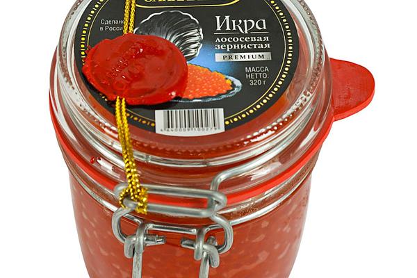  Красная икра горбуша Золото Сахалина 320 г в интернет-магазине продуктов с Преображенского рынка Apeti.ru