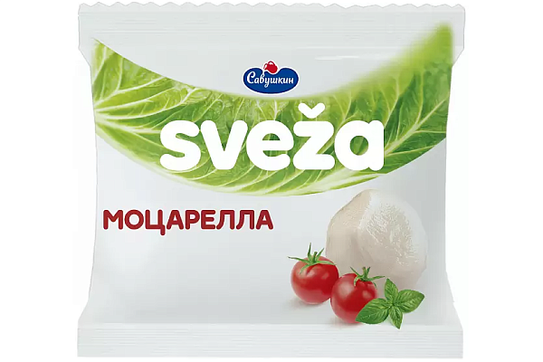  Сыр мягкий Савушкин Моцарелла Sveza 45% БЗМЖ 250 г  в интернет-магазине продуктов с Преображенского рынка Apeti.ru