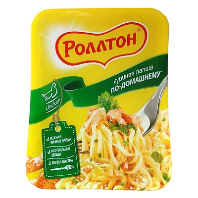 Лапша быстрого приготовления Роллтон со вкусом курицы 90 г