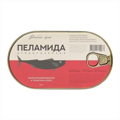  Пеламида филе бланш в томатном соусе Рыбное меню 175 г в интернет-магазине свежих фермерских продуктов Apeti.ru