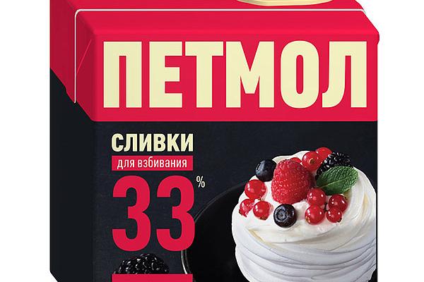  Сливки Петмол для взбивания 33% 500 г в интернет-магазине продуктов с Преображенского рынка Apeti.ru