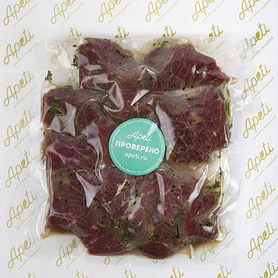 Шашлык из мякоти говядины упаковка в Apeti.ru Шашлык из мякоти говядины упаковка в интернет-магазине свежих фермерских продуктов Apeti.ru