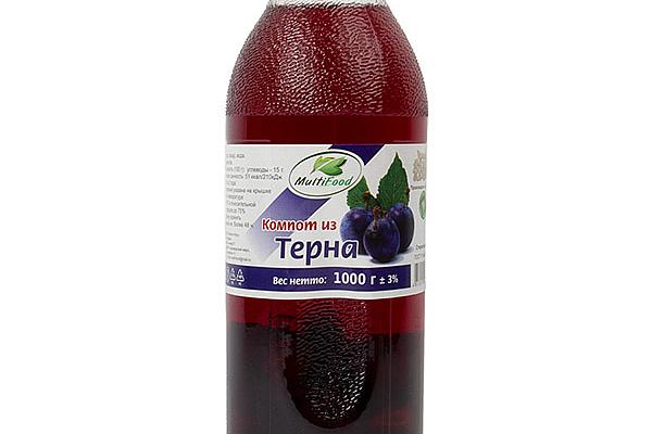  Компот MultiFood из терна 1000 г в интернет-магазине продуктов с Преображенского рынка Apeti.ru