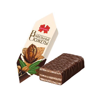  Конфеты Вафельные Сюжеты глазированные вкус ореха пекан КФ Коммунарка 250 г в интернет-магазине свежих фермерских продуктов Apeti.ru
