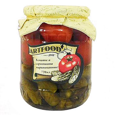 Томаты и корнишоны Artfood маринованные 720 мл