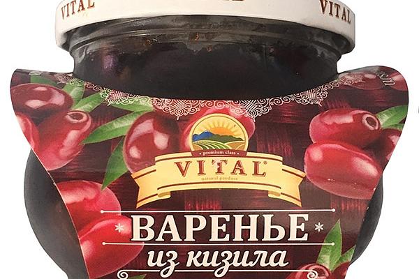  Варенье Vital из кизила 430 г в интернет-магазине продуктов с Преображенского рынка Apeti.ru