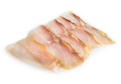 Осетр холодного копчения нарезка ломтиками 200 г