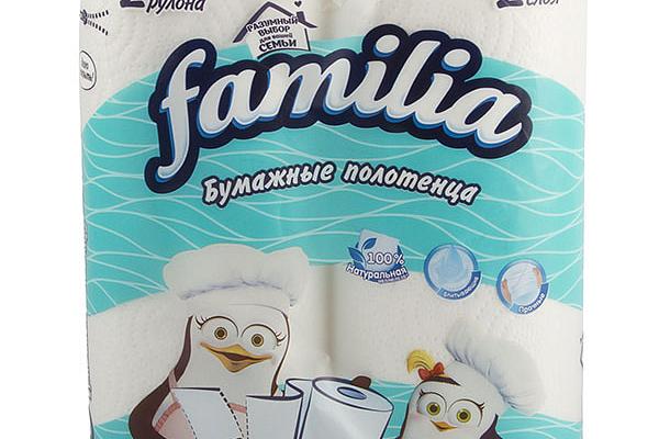  Полотенца бумажные Familia двухслойные 2 шт в интернет-магазине продуктов с Преображенского рынка Apeti.ru
