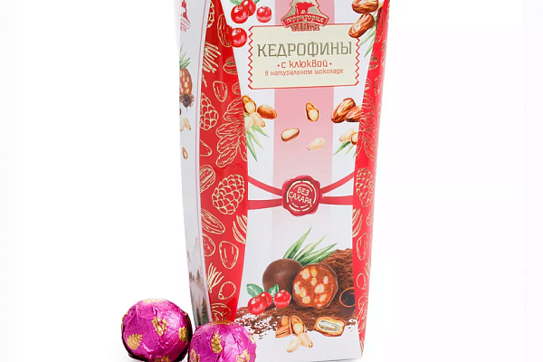  Конфеты Кедрофины с клюквой в шоколаде 150гр в интернет-магазине продуктов с Преображенского рынка Apeti.ru