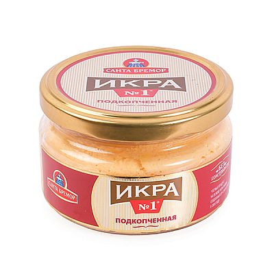 Икра мойвы Санта Бремор» подкопченная 180 г