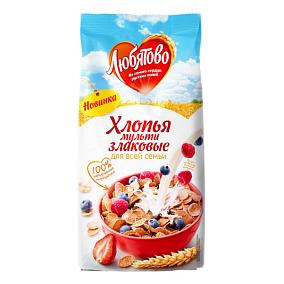  Хлопья мультизлаковые Любятово 250 г в интернет-магазине продуктов с Преображенского рынка Apeti.ru