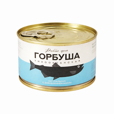 Горбуша натуральная в масле Рыбное меню  250 г