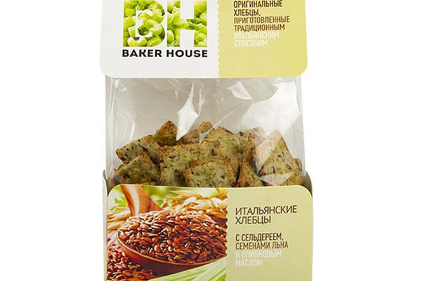  Хлебцы Baker House с сельдереем и семенами льна 250 г в интернет-магазине продуктов с Преображенского рынка Apeti.ru