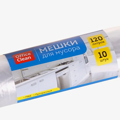 Мешки для мусора OfficeClean 65*100см 120 л 10шт в Apeti.ru Мешки для мусора OfficeClean 65*100см 120 л 10шт в интернет-магазине свежих фермерских продуктов Apeti.ru