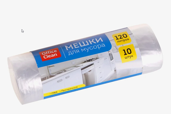  Мешки для мусора OfficeClean 65*100см 120 л 10шт в интернет-магазине продуктов с Преображенского рынка Apeti.ru