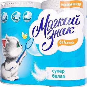  Туалетная бумага Мягкий Знак Deluxe двухслойная 4 шт в интернет-магазине свежих фермерских продуктов Apeti.ru