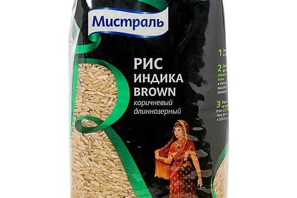  Рис Мистраль Индика Brown коричневый длиннозерный 1 кг в интернет-магазине продуктов с Преображенского рынка Apeti.ru